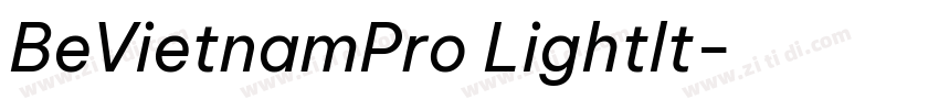 BeVietnamPro Lightlt字体转换